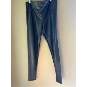 Just Fab XXL Black faux leather stretchy leggings